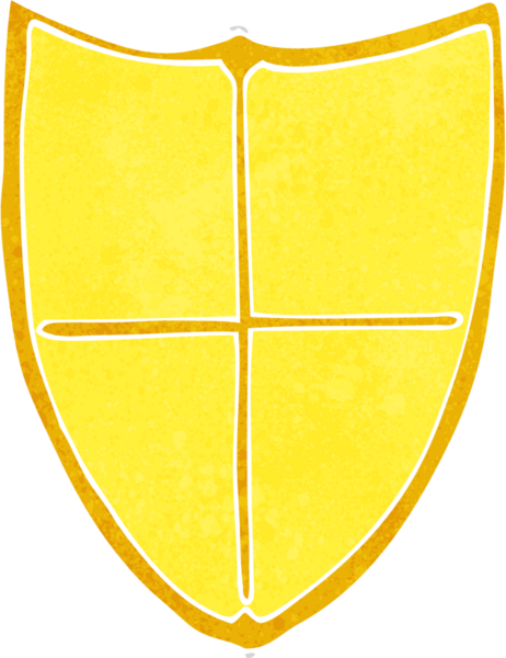 bir insan tarafından çizilmiş karikatür heraldik kalkanı