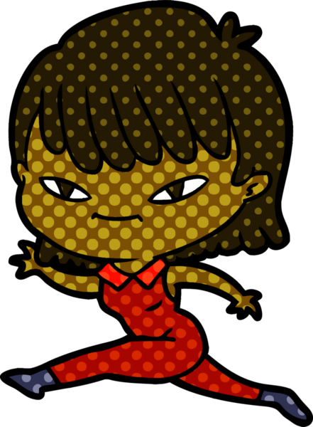 Bir insan tarafından çizilmiş karikatür kadın.