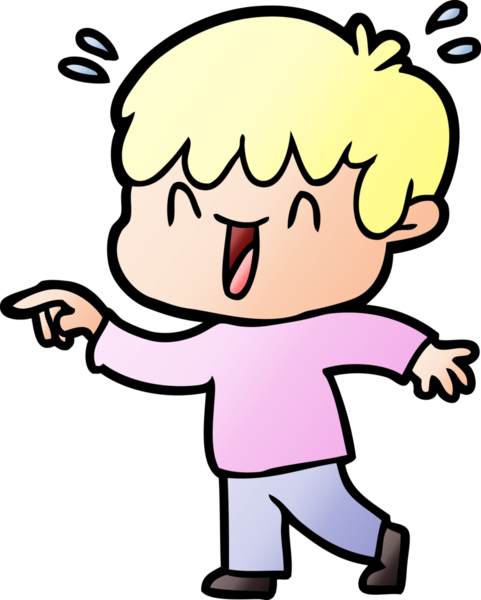 Bir insan tarafından çizilmiş gülen çocuk.