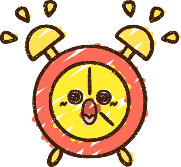 Çalan Alarm Saat Tebeşiri Bir insan tarafından çizilmiş