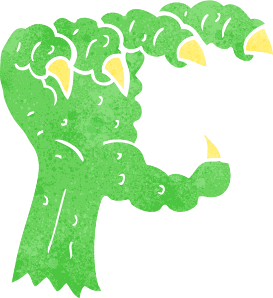 Bir insan tarafından çizilmiş canavar pençesi.