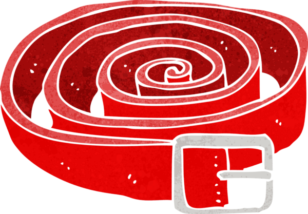 Bir insan tarafından çizilmiş deri kemer.