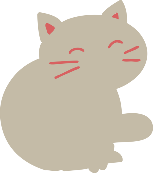 Bir insan tarafından çizilmiş bir kedi.