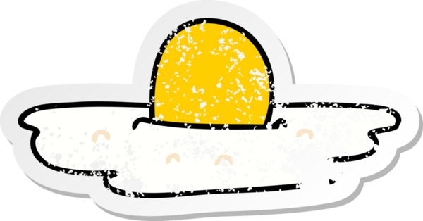 Bir insan tarafından çizilmiş garip bir el çizimi yumurta lekesi.