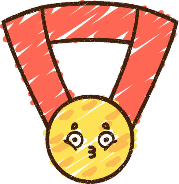 Bir insan tarafından çizilen Birincilik Tebeşiri