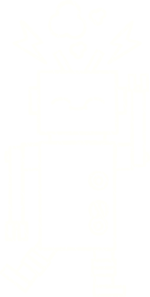 Bir insan tarafından çizilen Dans Eden Robot Tebeşiri