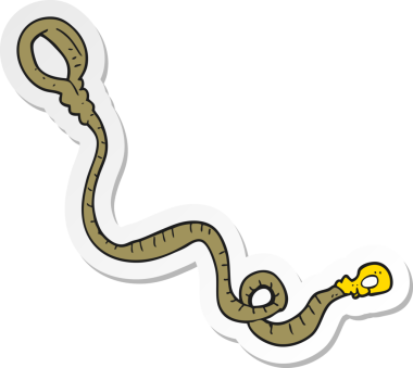 Bir insan tarafından çizilmiş bir köpek tasmasının çıkartması.