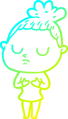 Bir insan tarafından çizilmiş soğuk bir çizgi film çizimi.