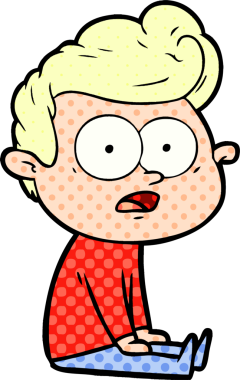 Bir insan tarafından çizilmiş çizgi film bakışlı adam.