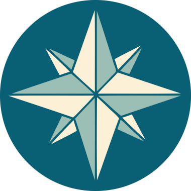 Bir insan tarafından çizilmiş bir yıldızın ikonik dövme şekli