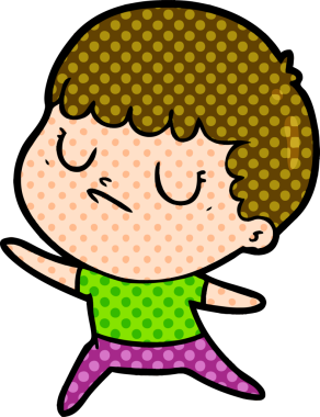 Bir insan tarafından çizilmiş huysuz çocuk çizgi filmi.