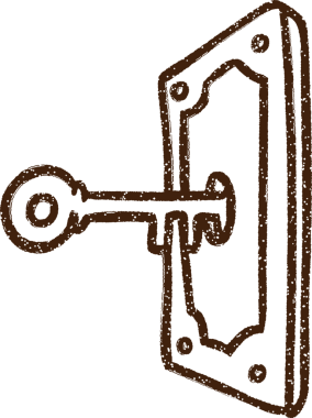 Anahtar Kilidi Kömürü Bir insan tarafından çizilmiş