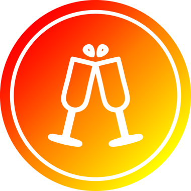 Bir insan tarafından çizilmiş sıcak gradyan katmanlı dairesel simge kaldırıldı