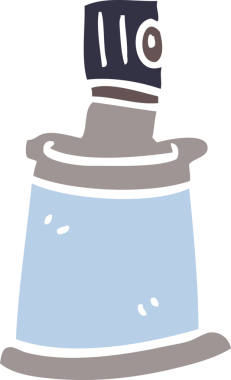 Bir insan tarafından çizilmiş karalama spreyi kutusu.