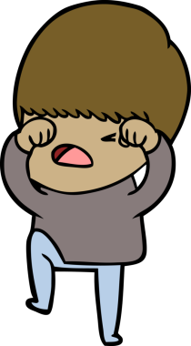 Çizgi film bir insan tarafından çizilmiş stresli adam