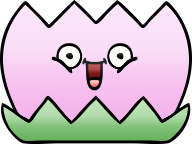 Bir insan tarafından çizilmiş bir nilüfer çiçeğinin gölgeli karikatürü.