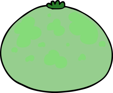 Bir insan tarafından çizilmiş çizgi film kabağı.