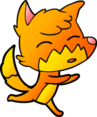 bir insan tarafından çizilmiş tilki çizgi filmi