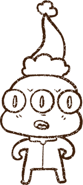 Bir insan tarafından çizilen Noel Uzaylı Kömürü