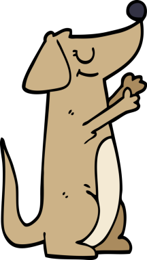 Bir insan tarafından çizilmiş karalama köpeği.