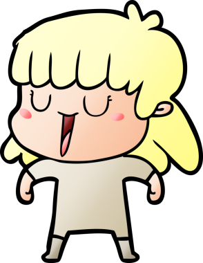 Bir insan tarafından çizilmiş karikatür kadın.