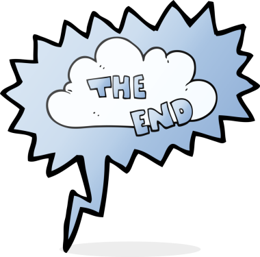 Serbest konuşma balonu karikatürü Bir insan tarafından çizilen bitiş sembolü