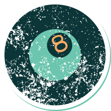 Bir insan tarafından çizilmiş 8 topun sembolik depresif dövme şekli