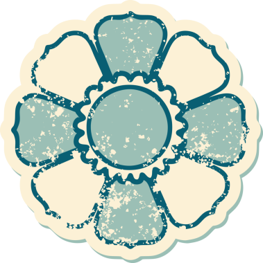 Bir insan tarafından çizilmiş bir çiçeğin sembolik dövmesi.