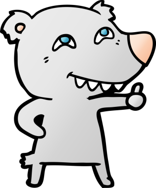 Bir insan tarafından çizilmiş bir çizgi film karakteri.