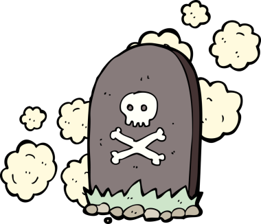 Bir insan tarafından çizilmiş karikatür mezarı