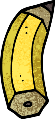 Bir insan tarafından çizilmiş grunge desenli karikatür kalem.