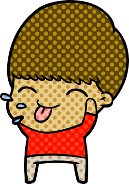 Bir insan tarafından çizilmiş sakin çocuk çizgi filmi.