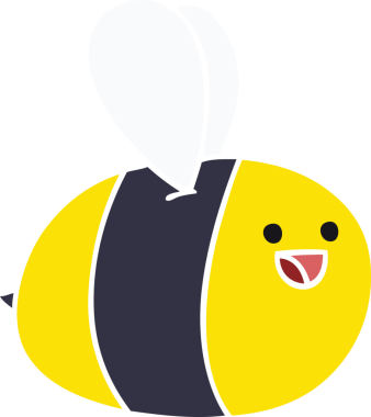 Bir insan tarafından çizilmiş garip bir çizgi film yaban arısı.