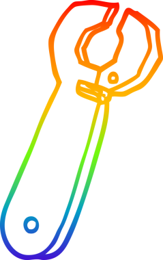 gökkuşağı gradyan çizgi çizimi bir insan tarafından çizilmiş anahtar aracı