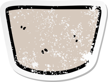 Bir insan tarafından çizilmiş bir karikatür kutusunun sıkıntılı çıkartması.