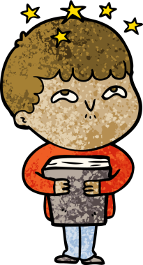 çizgi film bir insan tarafından çizilmiş hayret verici çocuk.