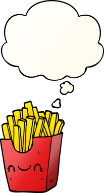 Çizgi film kutusunda kızarır ve bir insan tarafından çizilen yumuşak eğimli düşünce baloncuğu olur.