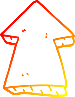 Bir insan tarafından çizilmiş bir çizgi filmin sıcak gradyan çizimi