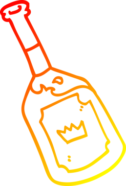 Bir insan tarafından çizilmiş alkollü bir karikatür çizimi.