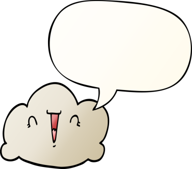 bir insan tarafından çizilmiş düzgün eğimli konuşma baloncuklu çizgi film bulutu