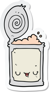 Bir insan tarafından çizilmiş karikatür etiketi.