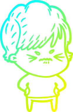 Bir insan tarafından çizilmiş karikatür çizimi.