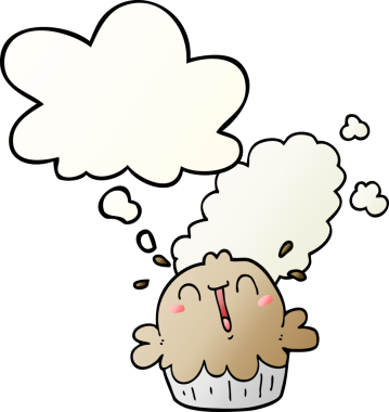 Düşünce baloncuklu tatlı çizgi film turtası bir insan tarafından çizilmiş.