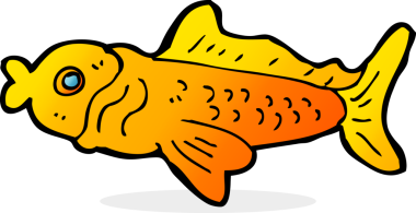 Bir insan tarafından çizilmiş komik bir balık.