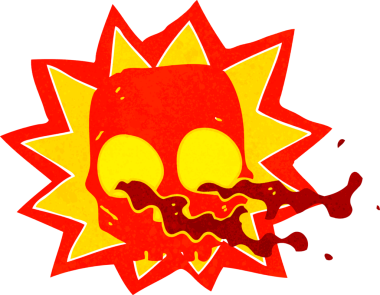 Bir insan tarafından çizilmiş cadılar bayramı kafatası sembolü