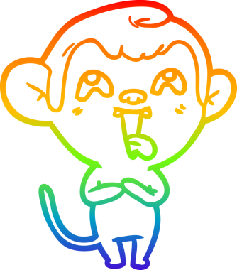 gökkuşağı gradyan çizgisi insan tarafından çizilmiş çılgın bir çizgi maymun çizimi