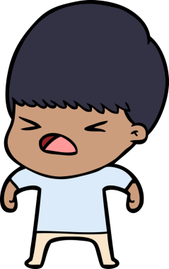 Çizgi film bir insan tarafından çizilmiş stresli adam