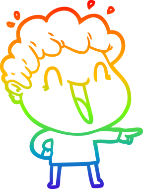 Bir insan tarafından çizilmiş mutlu bir adamın çizgi çizimi.