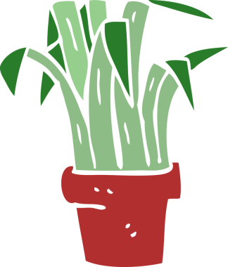 bir insan tarafından çizilmiş karikatür ev bitkisi.