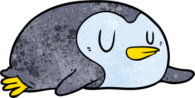 bir insan tarafından çizilmiş penguen çizgi filmi